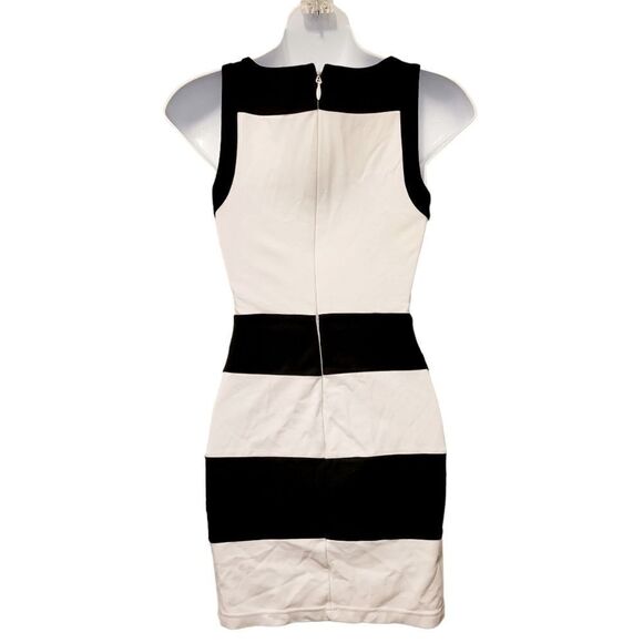 BEBE one piece black & white dress - Picture 3 of 4